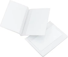 Pack of 2 Plastic Wallet Inserts, Double Sided, Clear Vinyl Picture and Card Hol