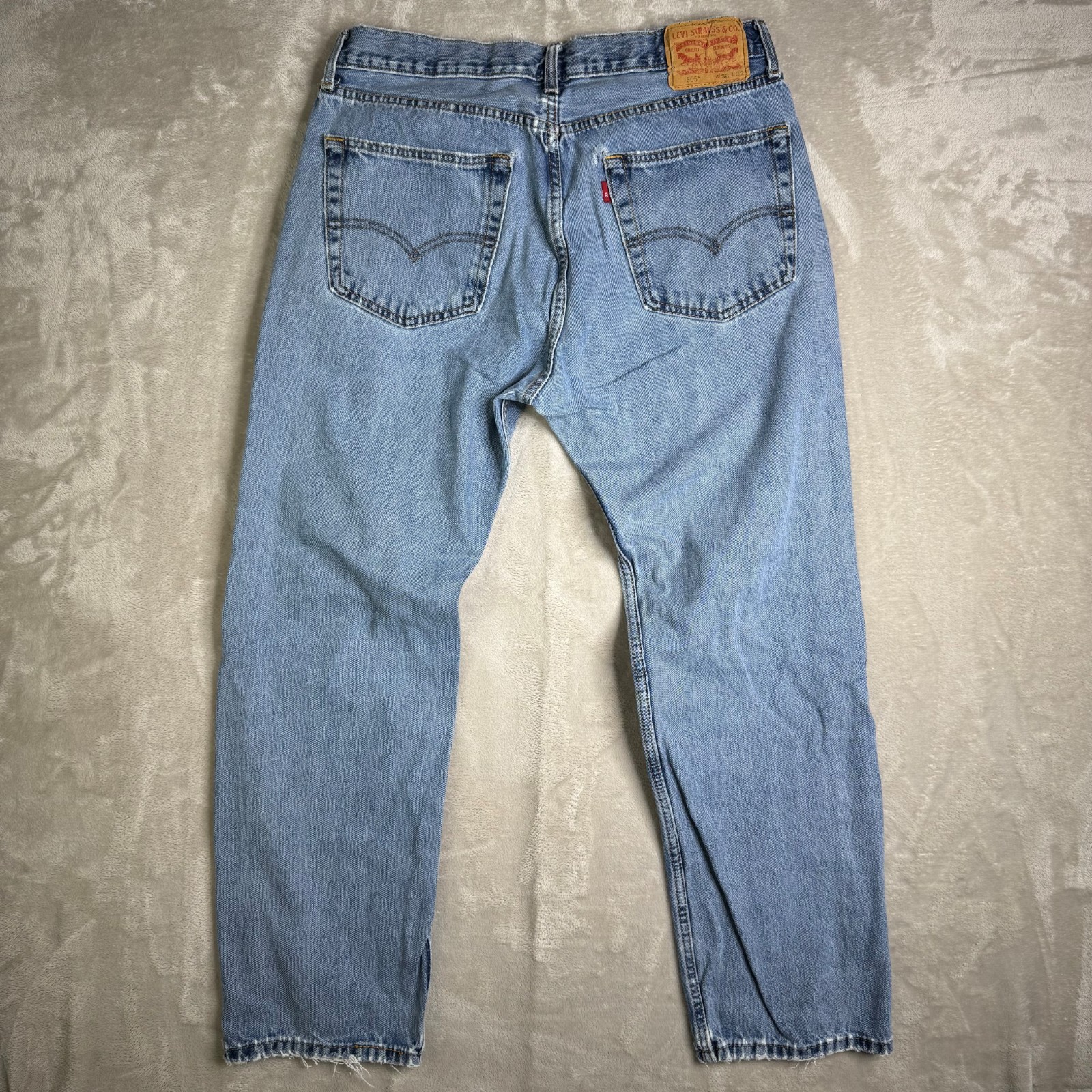 Vintage Levis 505 Jeans Mens 36x32 (34x29) Blue Regular Fit Straight Leg Denim