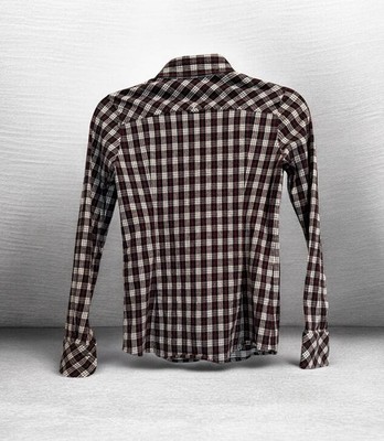 Burberry London Blue Label Regular Fit Plaid Button-Up Shirt Black