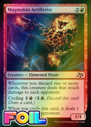 x1 Magmakin Artillerist DFT Aetherdrift MTG 137 FOIL COMMON M/NM 1x