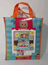 New CoComelon 3 Piece Kids Bedding Set, Bonus Tote, You Make My Heart Sing Theme