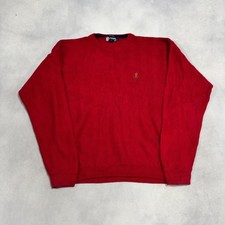 Vintage Chaps Ralph Lauren Knitted Jumper 90s Textured Patterned Pullover Men's