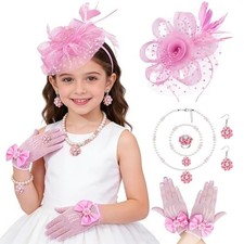 Girls Tea Party Fascinators Hats Girls Church Hats 20s 50s Pillbox Hat Cockta...