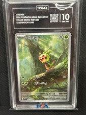 Chespin Pokemon Chaos Rising Illustration Rare Tag 10 PSA #087/086