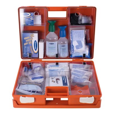 GRAMM medical Verbandkoffer Erste Hilfe Kasten Metallhandwerk DIN13157 orange