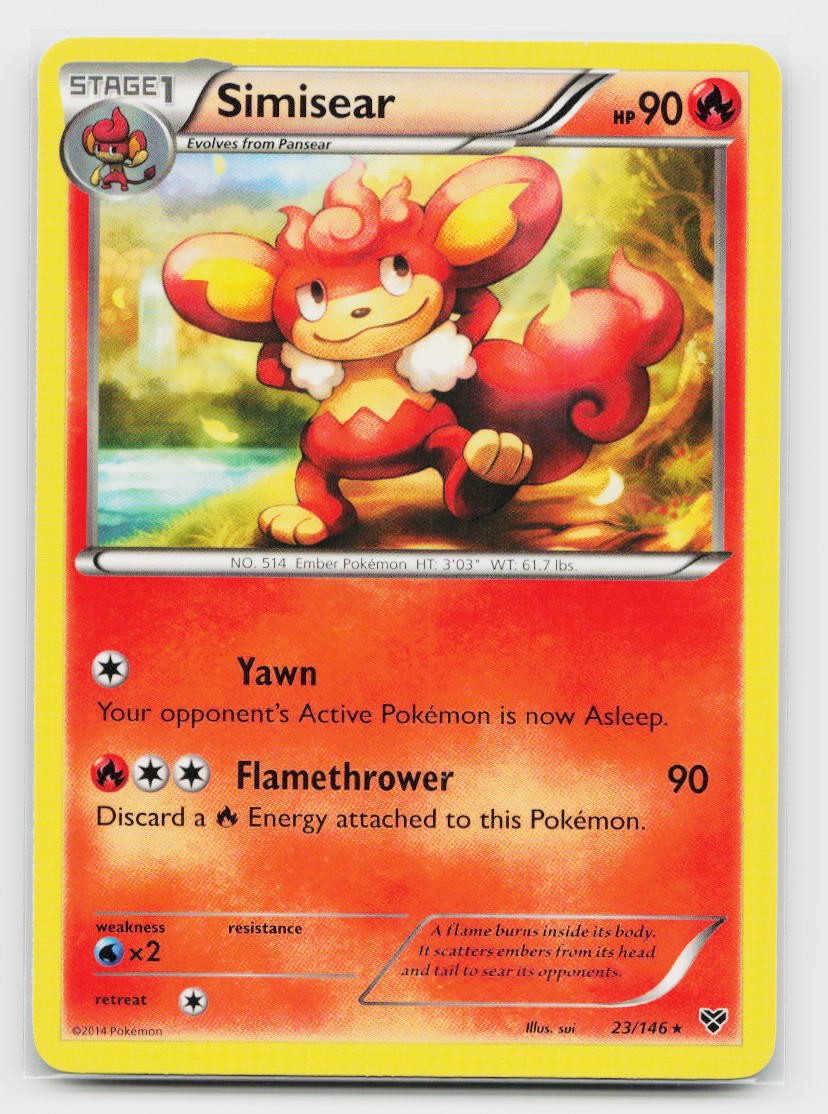 Simisear Rare XY Base Set 23/146 Pokemon TCG