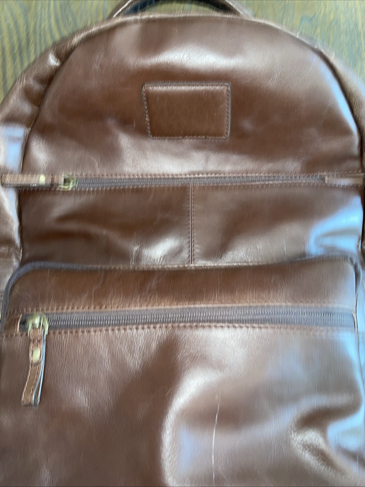 100% Leather Backpack Padded Computer Compartment… - image 2