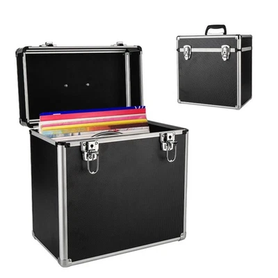 12" LP Vinyl Record Storage DJ Collection Box Flight Stackable Case Box