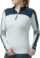 Smartwool Classic Thermal Merino Base Layer 1/4 Zip Pullover Women’s SZ M EUC
