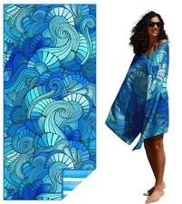 Thin Lightweight Microfiber Beach Towel Sand Free Quick Dry Absorbent Compact To