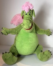 Disney Store ELLIOT Pete's Dragon Plush Puff The Magic DRAGON 14" Green Pink
