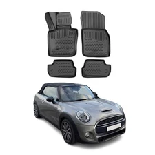 OMAC Floor Mats Liner for Mini Cooper Hardtop 2014-2024 Black TPE All-Weather 4x