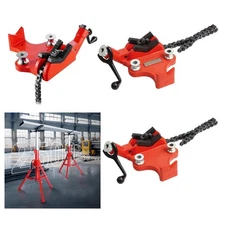 Bench Chain Vise Cast Iron Heavy Duty for Plumbing DIY Projects Metalworking