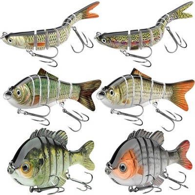 6pcs Fishing Lures for Freshwater and Saltwater, IEVEI Slow Sinking Most Lifelik