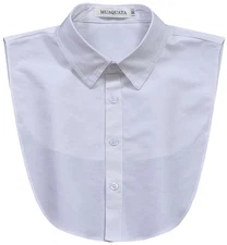 Muaquta Oxford Cotton Classic Fake Collar Detachable Dickey Collar Half Shirt...