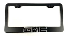 3D GMC Denali Yukon Emblem Stainless Steel License Plate Frame Rust Free W/ Caps