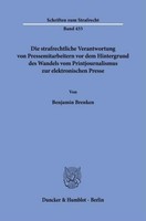 Die Strafrechtliche Verantwortung Von Pressemitarbeitern Vor Dem Hintergrun ...