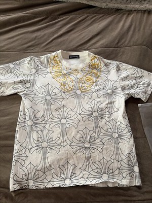 Chrome Hearts Graphic T-Shirt   White/Black   Cross Logo   New with Tags