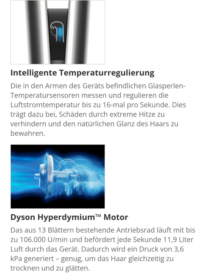 Dyson Airstrait Haarglätter, Nachtblau/Kupfer, Trocknet und Glättet - Bild 4 von 4