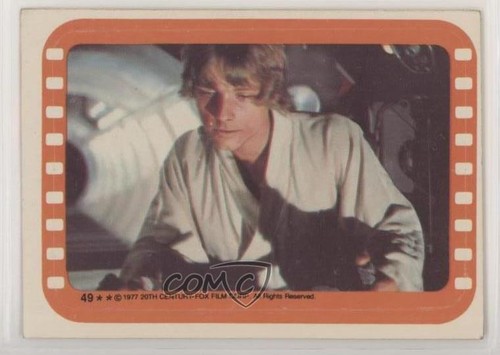 1977 Topps Star Wars Stickers #49 Luke, the Star Warrior! — Raw