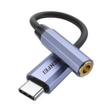 BENFEI USB C to Audio Jack Adapter with DAC chipset, USB-C 3.5mm Grey