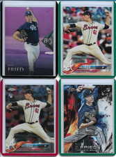 A 4-CARD LOT OF - MAX FRIED RC'S (BP Purple, Topps, Topps Chrome & Topps Fire)!!