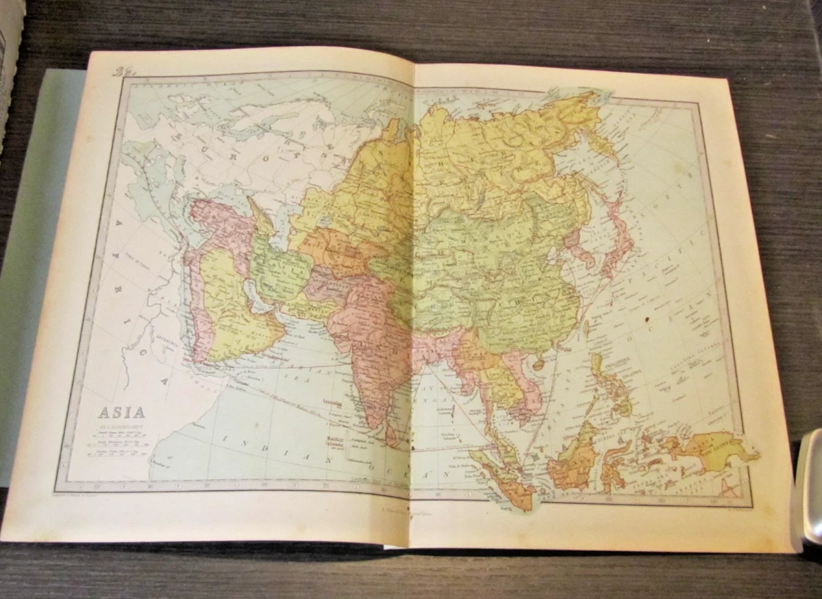 セール　真作　古地図　アジア・日本・中東　銅版　手彩色 古色古香的亚洲地图及地图册光刻日本| eBay