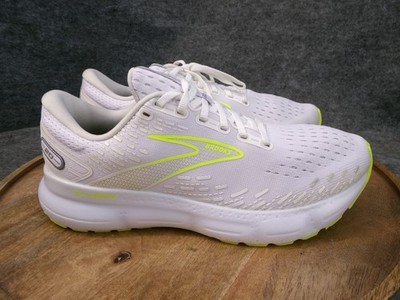 Brooks Glycerin 20 Mens Size 8.5 D White Yellow Running Athletic Sneakers Shoes