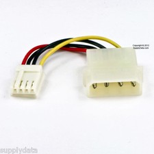 4-Pin Molex to Floppy Drive 4-Pin Power Adapter Cable