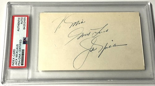 JACK NICKLAUS PGA Golfer VINTAGE GOLF auto autograph signed index card PSA DNA ! - Picture 5 of 5