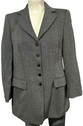 Rena Lange Women's Blazer Jacket Wool Size 8 - Designer Luxury Quality