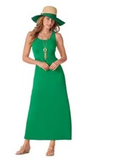 Sz 3X PLUS Monroe and Main Green Summer Spring Dinner Cruise Everyday Maxi Dress