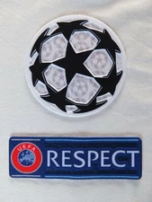 Sporting id Lextra UEFA Champions League Starball & Respect Sleeve Patches Badge