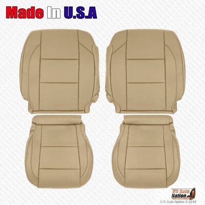2009-11 For Nissan Armada Driver Passenger Bottoms-Tops Genuine Lthr. Cover Tan