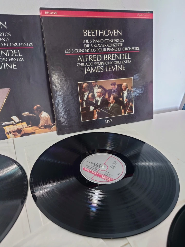 Beethoven 5 Piano Concertos Brendel NM 4LP Box Set 411 189-1 Vinyl Records - Image 4 of 4