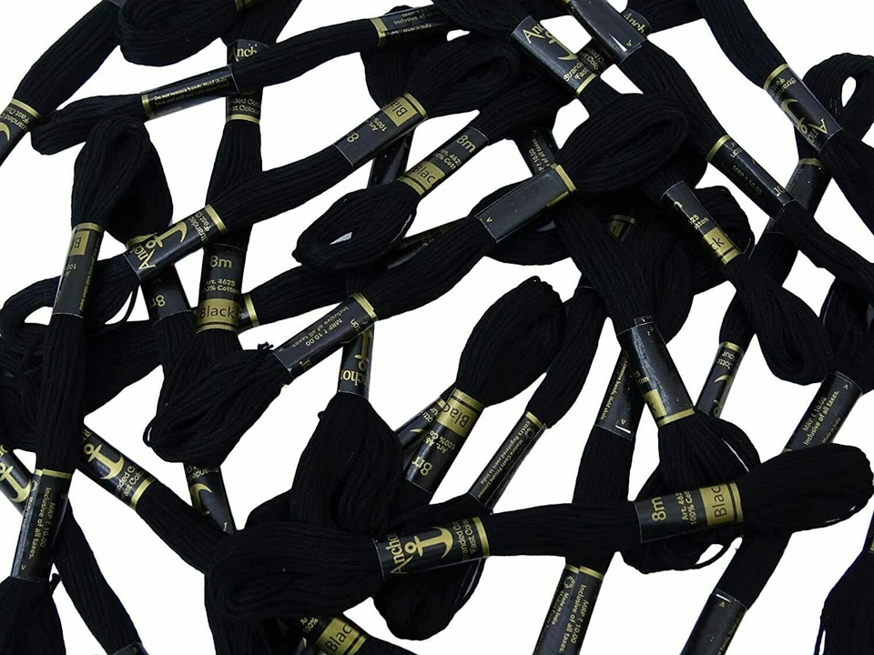 Anchor Threads Cross Stitch Stranded Cotton Thread Floss Hand Embroidery Black - Image 4 of 4