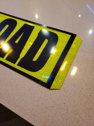 Magnetic Over Size Load Sign Pilot Car Big Rig Floresent Diamond grade class 14 - Picture 8 of 12
