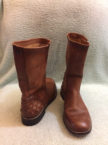 Diesel Leather Boots Brown Women's 