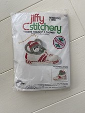 Sunset Jiffy Stitchery MERRY MOUSE IN A SNEAKER 3D Ornament 3  Kit 100 NOS 1978