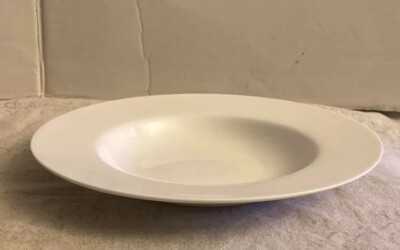 Mint White Rosenthal  Jade  Deep Rim Soup Plate 9.25  X 1 1/16  Germany