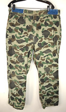 Frogskin Camo Hunting Pants Cotton Lined Vintage 1980s 36"W x 29"L