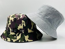 Camo Military Bucket Hat Sun Protector Fishing Safari Brim Cap One Size