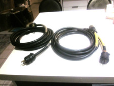qty 2 Hubble Twist loc 10 ft 15A 125V to Male Edison 12/3 Cable