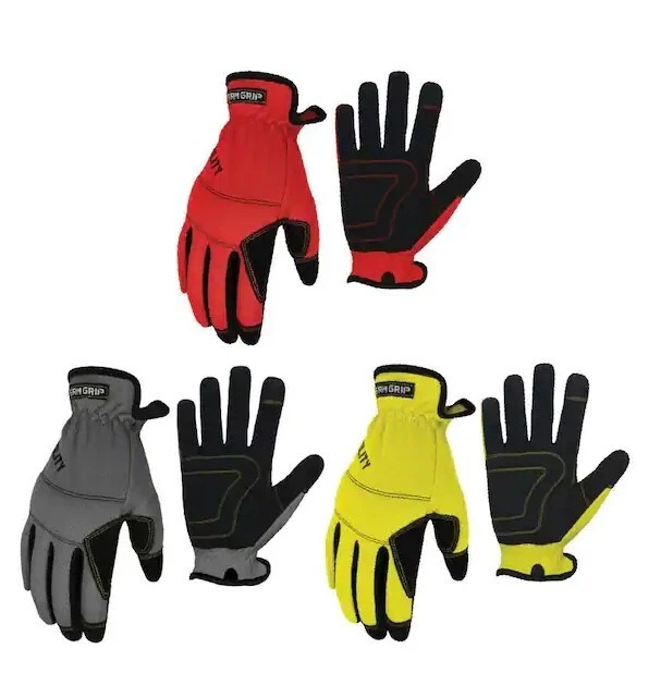 3-Pack Gloves Firm Grip Utility Working Gloves Size Large High Dex Performance