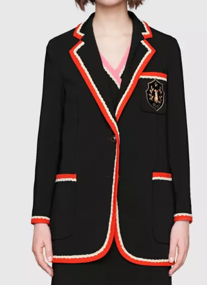 NWT $3700 Gucci Fox Crest Viscose Blazer / Jacket - Sz 36 IT (2 US)