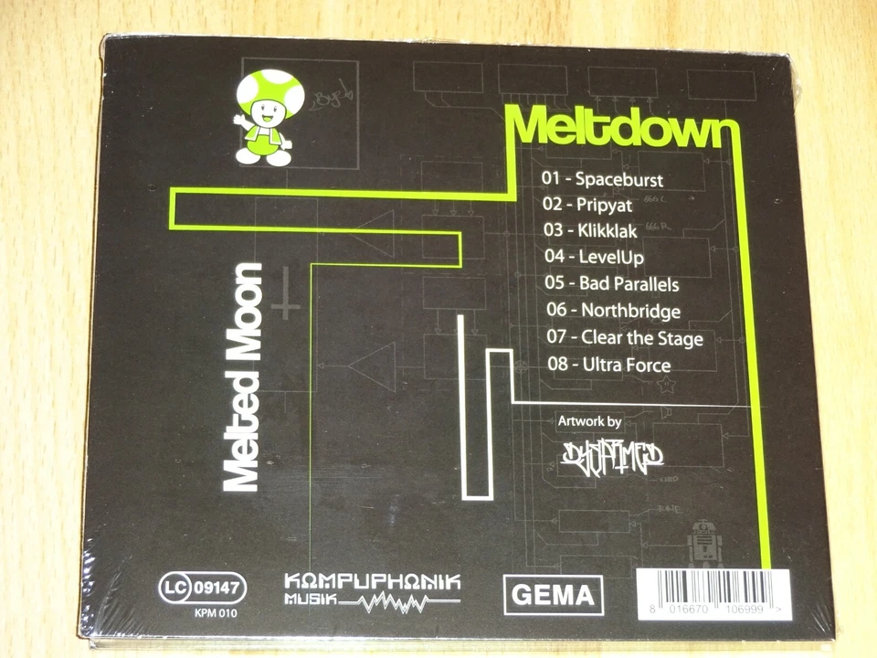 MELTED MOON cd-album MELTDOWN (8 songs) neu+OVP 8-BIT ELECTRO welle erdball - Bild 2 von 2