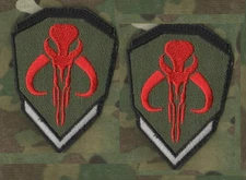 KANDAHAR-WHACKER© JTF2 vêlkrö PATCH: STAR WARS ASSASSIN MANDAL BANTHA SKULL X 2