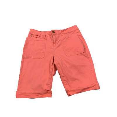 Gloria Vanderbilt Womens Large Size Pink Shorts Missy Vibrant