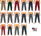 Norty Mens Cotton Poly Blend Yarn Flannel Pajama Lounge Sleep Pant