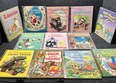 Lot of 12 A Little Golden Vintage Walt Disney Classic Kids Books MIX UNSORTED